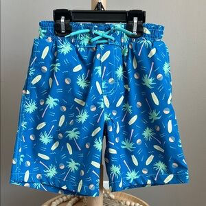 ⭐️⭐️PICK 5 / $20 Beach Bros Boy's Tropical Surfboard Blue Swim Shorts Size 12